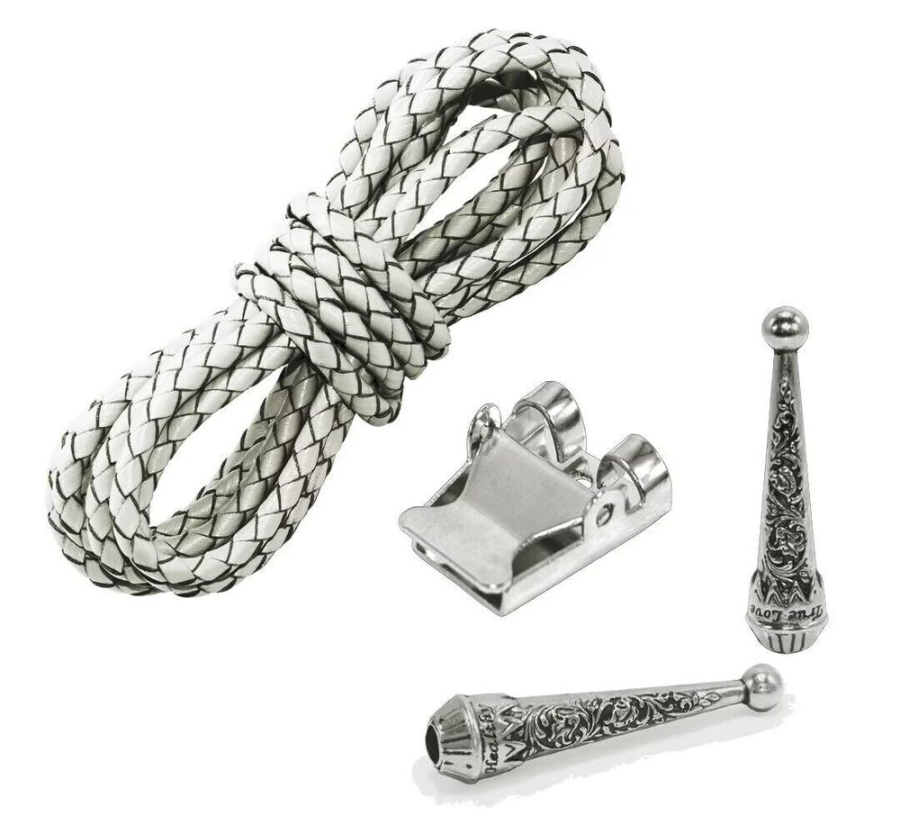 3943 Bolo tie Clasp accessories With Two Pendants,Leather Rope And Metal